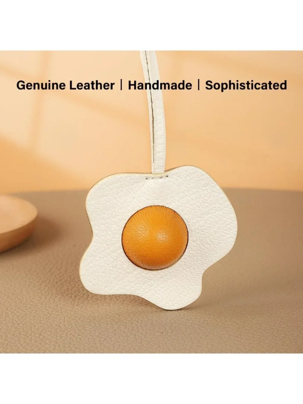 Stylish Leather Keychain & Purse Charm - Fun Food Bag Accessory for Handbags